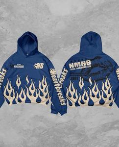เสื้อมีฮู้ดผ้าคอตตอนสไตล์ฝรั่งเศสสำหรับผู้ชายเสื้อแนวสตรีทแวร์ผ้าคอตตอน100% กันแดดสำหรับ3D ปักลาย - Product Image 3