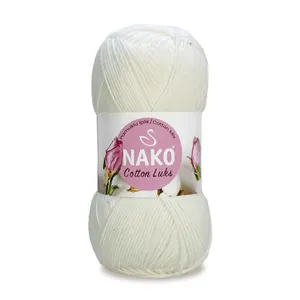 Nako Cream Cotton Lux 97570-Producto de hilo mezclado - Product Image 1