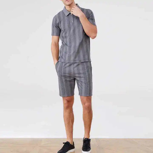 2026 Wholesale Custom Men's 2-Piece Solid Pattern Shorts <b>Set</b> with Logo T-Shirt Twin <b>Set</b> Wholesale from Pakistan Short <b>Set</b> Unisex - Product Image 1