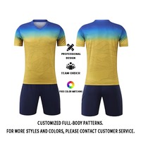 Camiseta de fútbol de alta calidad, uniforme de secado rápido, conjunto de fútbol de entrenamiento con estilo en el extranjero para hombres