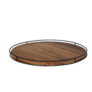 Plateau de service en bois fait main de haute qualité avec forme carrée et finition émaillée pour servir du café, du thé et des collations - Product Image 2