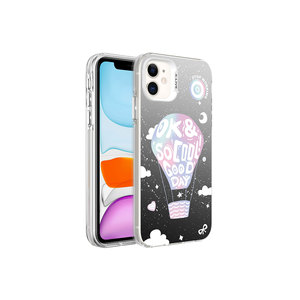 Coque de téléphone portable JoieCreatif Balloon Design Luxury Silver Hard Case pour iPhone 11 14 Plus 14 Pro - Anti-traces de doigts - Product Image 1