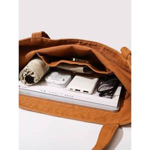 Sac fourre-tout en toile avec impression de logo personnalisé en vrac de haute qualité pour femmes Mini sac fourre-tout vierge réutilisable en coton recyclé écologique Cadeau Shopping - Product Image 3