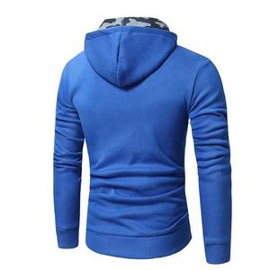 Sweat-shirt décontracté pour homme, coupe classique, nouveau style, sweat-shirt à capuche tendance avec motif uni, sérigraphie, fermeture éclair, style décontracté - Product Image 2