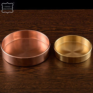 Plateau de service en cuivre de créateur classique et élégant de qualité supérieure fait à la main plateau en cuivre pur écologique fait à la main de qualité supérieure - Product Image 6