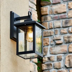 Lámpara de Pared LED para Exteriores RainLumen, Impermeable, E27, Solar, con Cuerpo de PC Blanco Cálido, Clasificación IP65, Forma Cuadrada y Larga - Product Image 1