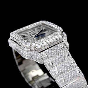 Montre Design de luxe en acier inoxydable hommes femmes étanche chiffre arabe forme irrégulière boîtier analogique saphir cristal double - Product Image 3