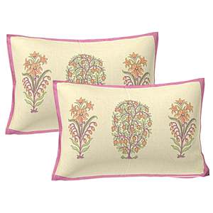 Pink&Green 100% Cotton Classic <b>Floral</b> 3-Piece King <b>Sheet</b> Set with 2 Pillow Covers (ADB1486) - Product Image 3