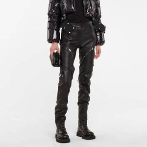 2025 Buena calidad Precio razonable Pantalones de cuero para mujer Nuevo diseño Precio barato Pantalones de cuero para mujer - Product Image 2