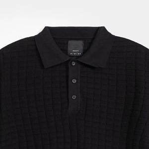 T-shirts de golf pour hommes en gros, grande taille, unis, manches courtes, décontractés, avec logo brodé personnalisable, en coton biologique - Product Image 2