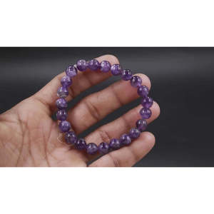 Natural Amethyst <b>Bead</b> <b>Bracelet</b> 8mm Round <b>Beads</b> 7 Inch Handmade Gemstone <b>Bracelet</b> Wholesale Supplier Christian Gift Jewelry - Product Image 5