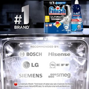 Tablettes lave-vaisselle Finish, Quantum Plus Infinity Shine, 146 tablettes (73 x 2 paquets), parfum frais, efficace contre la graisse, notre formule la plus intensive - Product Image 6