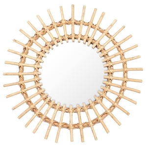 Espejo Decorativo de Ratán de Estilo Boho Moderno, Espejo de Ratán de Lujo Tejido a Mano para Cuarto de Niños, Hecho por un Fabricante Vietnamita - Product Image 1