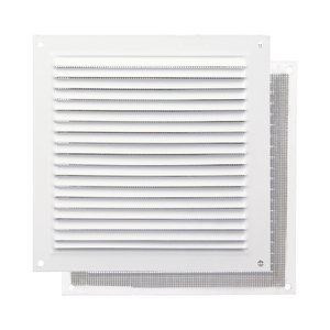 Griglia di ventilazione in alluminio con zanzariera avvitabile 175 x 175 mm. Bianco - Product Image 1