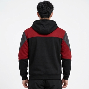 Sweat-shirt à capuche 100% coton uni, streetwear, impression sérigraphique, logo personnalisé, vente en gros, sweats à capuche pour hommes, OEM, fermeture éclair tendance - Product Image 2