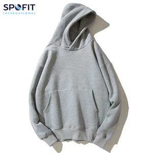 Sweats à capuche d'hiver décontractés pour hommes Prix de gros Logo personnalisé imprimé de haute qualité 100% Cotton Heavyweight Oversized Boxy Hoodies - Product Image 3