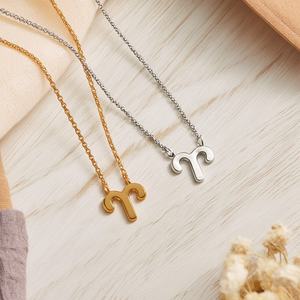 Collar de Acero Inoxidable con Colgante de Constelación de Aries, Joyería Clásica Unisex en Oro y Plata 46047 - Product Image 3