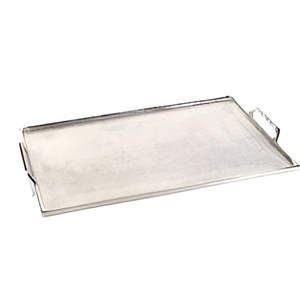 Plateau de service élégant en aluminium plaqué métal fait à la main en fonte d'aluminium pour les fêtes de mariage Plateau décoratif pour la décoration d'événements - Product Image 3
