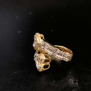 Anillos de oro de 14K de grado premium de diamante diseñado en forma de corazón con anillo de aniversario de compromiso de boda que usan los exportadores - Product Image 4