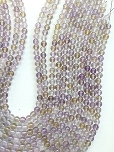 Perles rondes lisses en amétrine naturelle de haute qualité pour la fabrication de bijoux et les fournitures d'artisanat disponibles au meilleur prix - Product Image 3