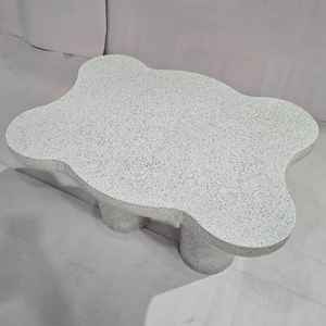 Mesa de centro con acento de hierro tallado de estilo moderno hecho a mano, diseño moteado, novedad, decoración creativa para el hogar, bodas, India SH - Product Image 2