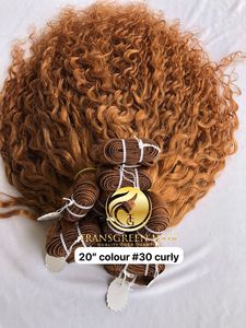 Top mejor calidad #30 Color crudo rizado al por mayor paquete crudo indio templo directo de la India máquina doble trama vendedores de cabello humano - Product Image 5