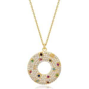 Diseño hueco colorido piedra encanto colgante turco hecho a mano 925 joyería de plata esterlina - Product Image 3