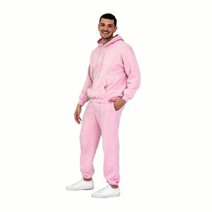 Ropa informal, chándal de algodón 100% para hombre, Sudadera con capucha y pantalón de chándal, chándal para correr para hombre - Product Image 2
