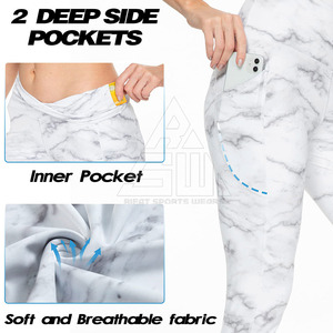 Leggings de fitness pour femmes de haute qualité, personnalisés, taille haute, solides, extensibles, contrôle du ventre, respirants, pour la vente en ligne - Product Image 6