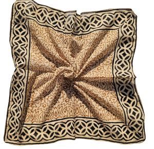 ผ้าเช็ดหน้าผ้าโพกศีรษะพิมพ์ลายผ้าคอตตอน100% สีเหลืองเช็ดมือนุ่มและซักได้ทรงสี่เหลี่ยม - Product Image 1