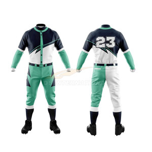 Vente en gros d'usine Ensemble de vêtements de sport avec maillot de baseball à boutons pour hommes, uniforme de baseball respirant pour hommes - Product Image 5