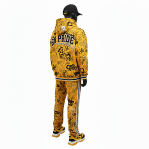 Chándal Informal con Capucha de Último Diseño, Corte Regular, Unisex, Nuevo, de Alta Calidad, 2 Piezas, Bordado, Transpirable - Product Image 3