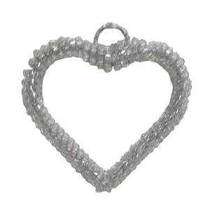 Forme ronde fer/perles ornement suspendu de noël nickelé pour la maison vacances décoration de noël en vrac à la main - Product Image 5