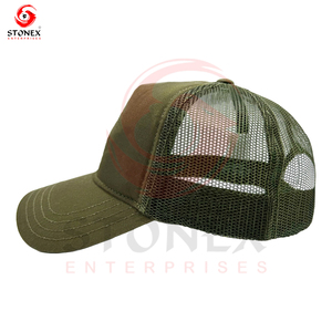 Chapeaux de camionneur sportifs avec logo personnalisé en gros avec tissu à motif personnalisé personnalisé - Product Image 3