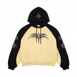 Sudadera con Capucha de Otoño Invierno, Estilo Urbano, Mezcla de Algodón, Tendencia Hip Hop, Sudadera Personalizada en Color Tejido - Product Image 1