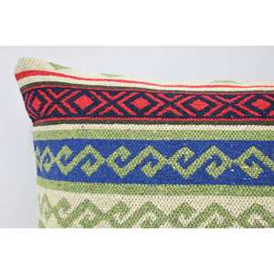 Almohada de lana verde tradicional de 16x24 pulgadas, estampado de hojas Vintage geométricas, acento tejido de lujo para sofá, estilo navideño - Product Image 2