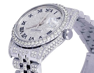 Reloj de Pulsera de Plata de Ley 925 con Incrustaciones de Diamantes Moissanite, Estilo Hip Hop, Joyería de Lujo para Hombre - Product Image 4