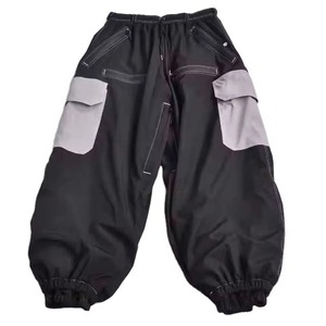 Pantalon de ski unisexe pour adultes, imperméable, en polaire, isolé, ample, respirant, coupe-vent, pantalon de snowboard, cargo, patchwork, élastique - Product Image 1
