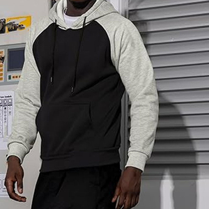 Sweat-shirts à capuche pour hommes de couleur unie, logo personnalisé, 100% coton, écologiques, respirants, décontractés - Product Image 5
