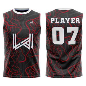 Maillot d'entraînement de football américain 7 contre 7 avec logo personnalisé, 100 % polyester, séchage rapide, grande taille, impression par transfert thermique, devant et dos, maillots 7v7 - Product Image 1