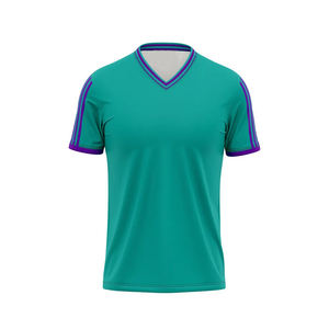 Camisetas deportivas personalizadas Camiseta transpirable con cuello en V Nuevo diseño Logo Sublimación Camisetas deportivas retro clásicas - Product Image 3