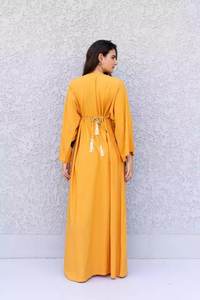 Nuevo vestido maxi de algodón de manga larga para mujer, ropa de fiesta bordada con estilo dulce, vestido tejido hasta el suelo para niñas - Product Image 3