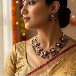 ชุดเครื่องประดับแฟชั่นลายชนเผ่า ประดับด้วยหิน - Product Image 2