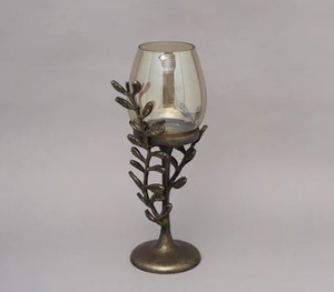 เชิงเทียนใบไม้สไตล์วินเทจสุดหรูเหมาะสำหรับเพิ่มเสน่ห์ให้กับการตกแต่งบ้านที่ทันสมัยและอบอุ่นมีสไตล์ - Product Image 4