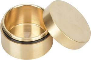 Wholesale Supplier Metal Boxes Storage <b>Tiffin</b> Containers <b>Tin</b> Coating Ethnic Design Round Shape Copper Handle - Product Image 5