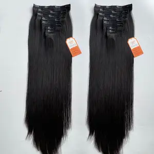 Natural Color Vietnamese Human Hair Clip Ins Hair Extensions Length Up To 40 Inches Best Price