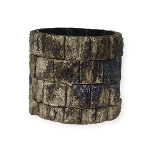 Antiguo rústico corteza textura mosaico vidrio de alta calidad hecho a mano por artesanos indios Hogar granja boda decoración vela tarro - Product Image 3