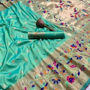 Saree-Saree de seda suave de diseñador, tejido de seda, ropa tradicional, Color elegante, ropa de fiesta, diseño a la moda - Product Image 1