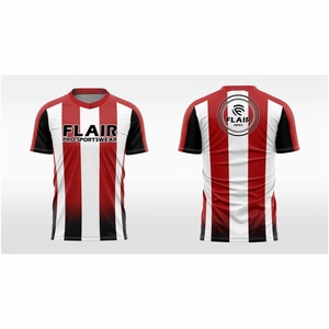 Camiseta de fútbol para niños de diseño Retro personalizado, la mejor calidad, 100% poliéster, cómoda, transpirable, conjuntos de parte superior delantera corta, ropa para niños - Product Image 1