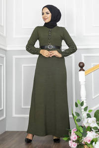 Nouvelle saison vêtements islamiques d'hiver pour femmes robes modestes Abaya veste tunique tricots Cardigan Hijab ethnique turc qualité - Product Image 3